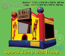 Sports Jumper with Hoop Bounce House Sports Jumper with Hoop Bounce House